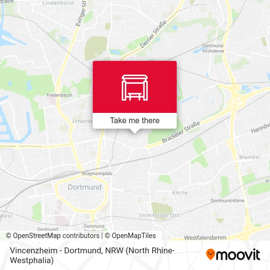 Vincenzheim - Dortmund map