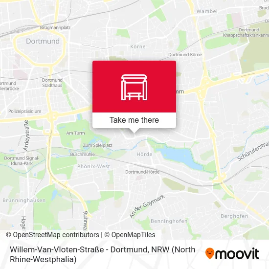 Карта Willem-Van-Vloten-Straße - Dortmund