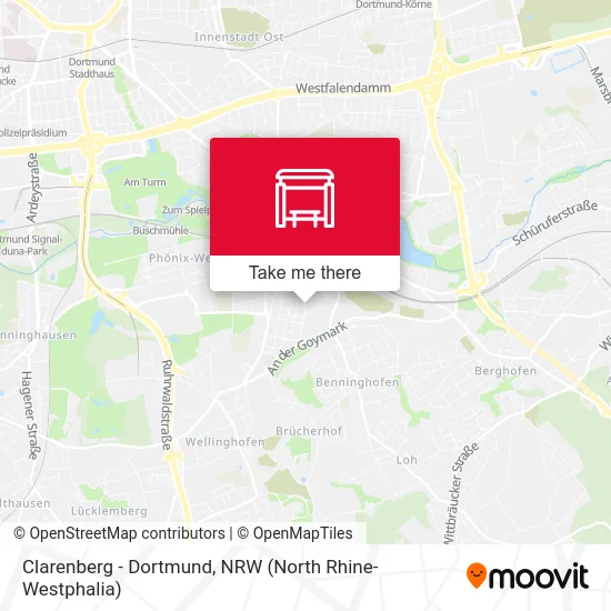 Clarenberg - Dortmund map