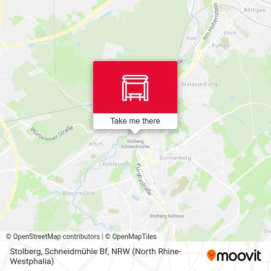 Stolberg, Schneidmühle Bf map