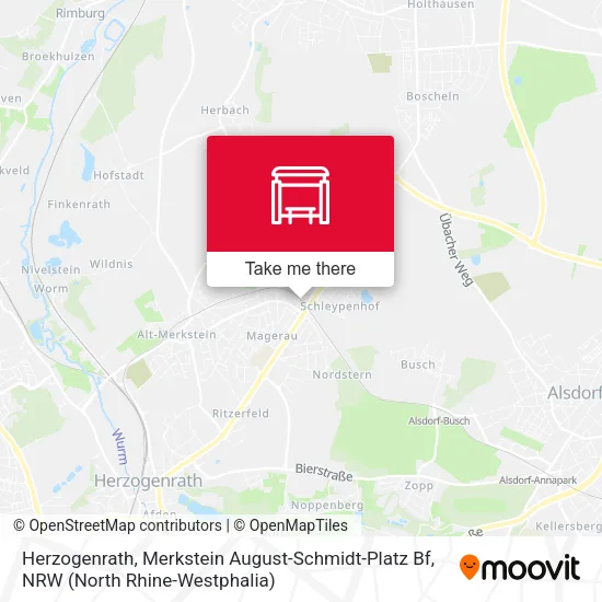 Карта Herzogenrath, Merkstein August-Schmidt-Platz Bf