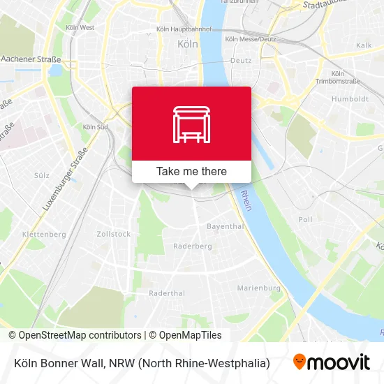 Köln Bonner Wall map