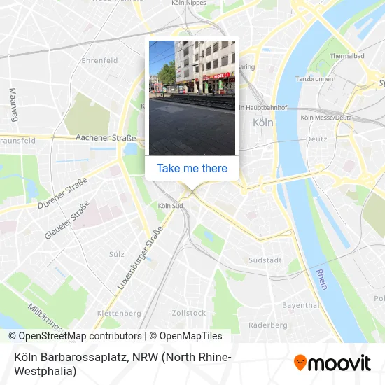 Köln Barbarossaplatz map