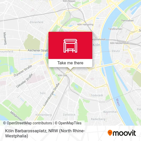 Köln Barbarossaplatz map