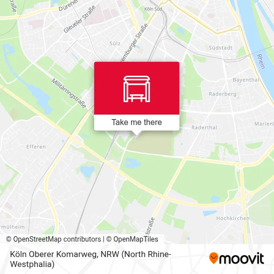 Köln Oberer Komarweg map