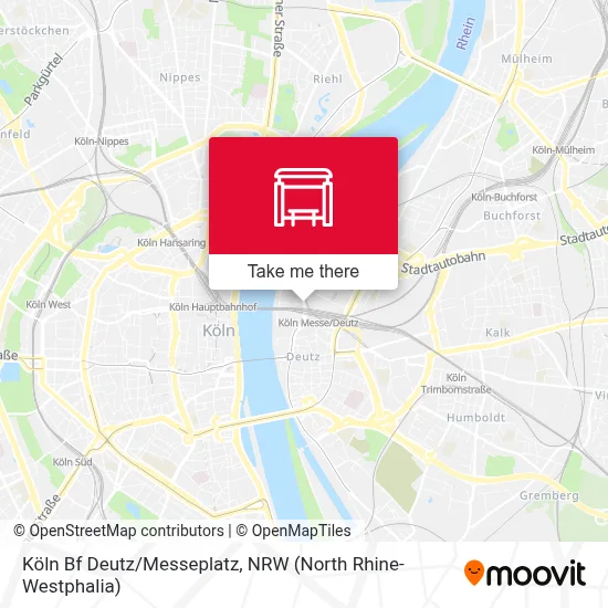 Köln Bf Deutz/Messeplatz map