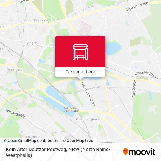 Köln Alter Deutzer Postweg map