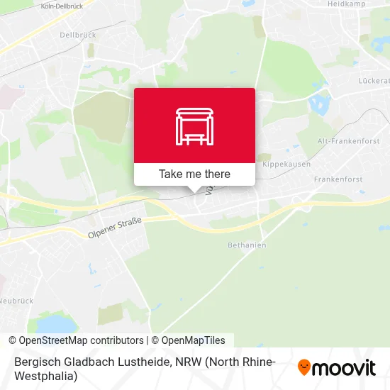 Bergisch Gladbach Lustheide map
