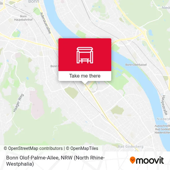 Bonn Olof-Palme-Allee map