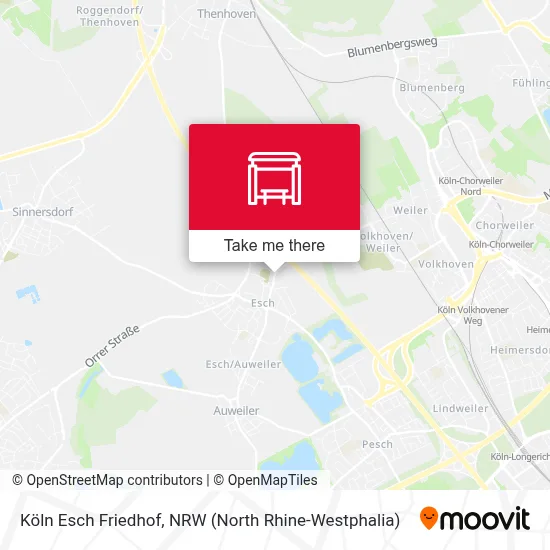 Köln Esch Friedhof map