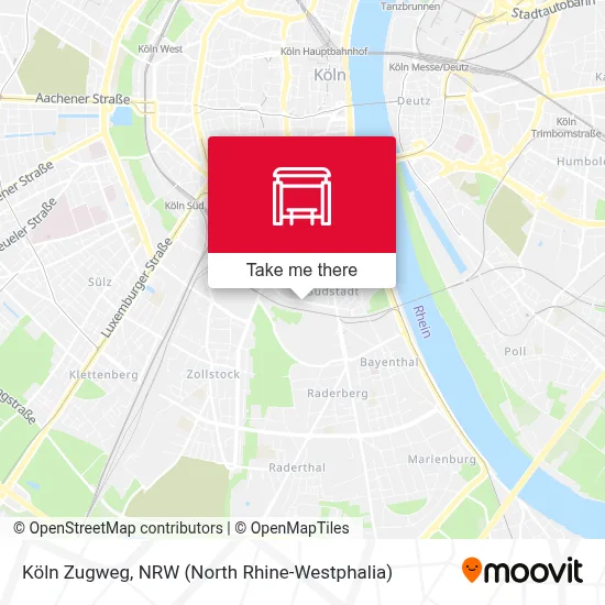 Köln Zugweg map