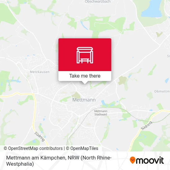Mettmann am Kämpchen map