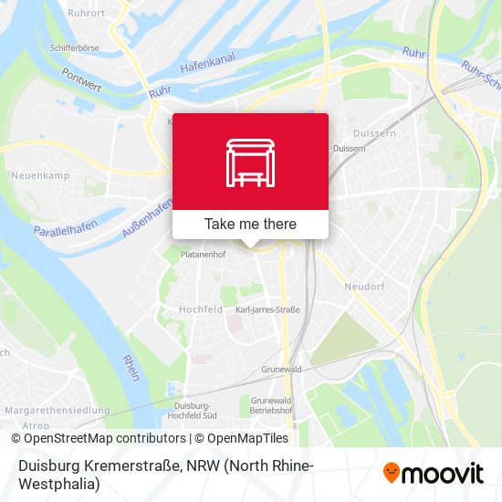 Duisburg Kremerstraße map