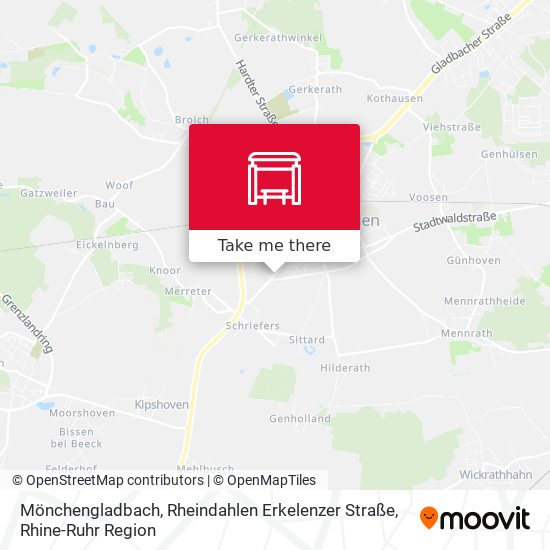 Mönchengladbach, Rheindahlen Erkelenzer Straße map