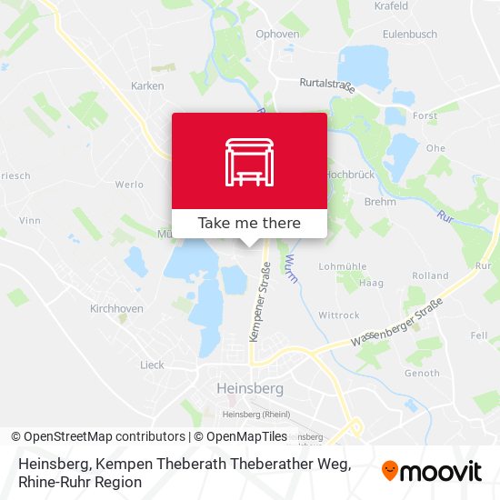 Heinsberg, Kempen Theberath Theberather Weg map