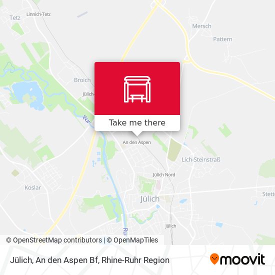 Jülich, An den Aspen Bf map