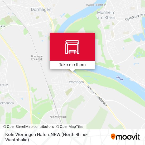 Köln Worringen Hafen map