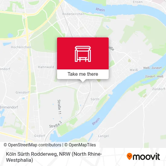 Köln Sürth Rodderweg map