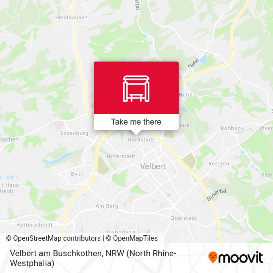 Карта Velbert am Buschkothen