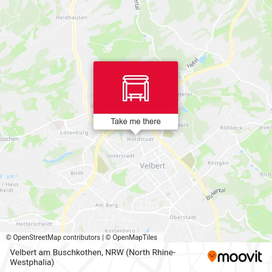 Карта Velbert am Buschkothen