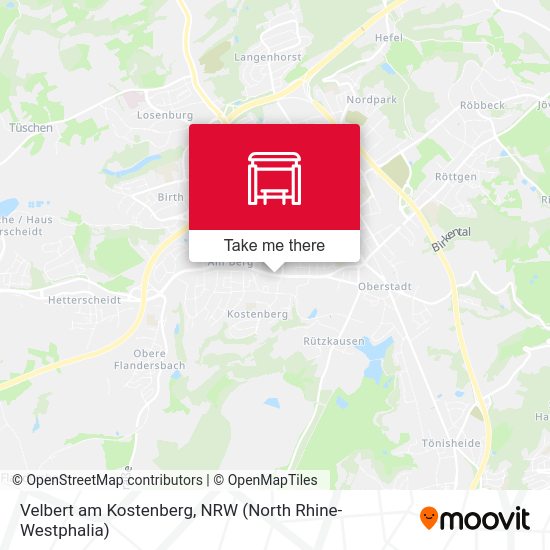 Карта Velbert am Kostenberg