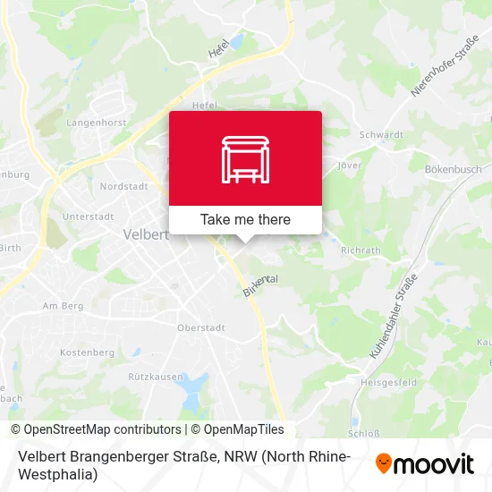 Velbert Brangenberger Straße map