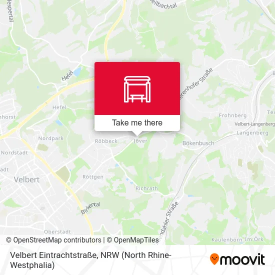 Карта Velbert Eintrachtstraße