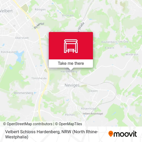 Карта Velbert Schloss Hardenberg