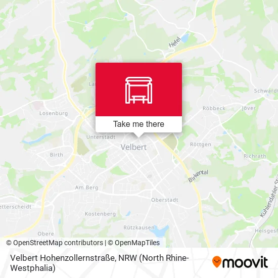 Карта Velbert Hohenzollernstraße