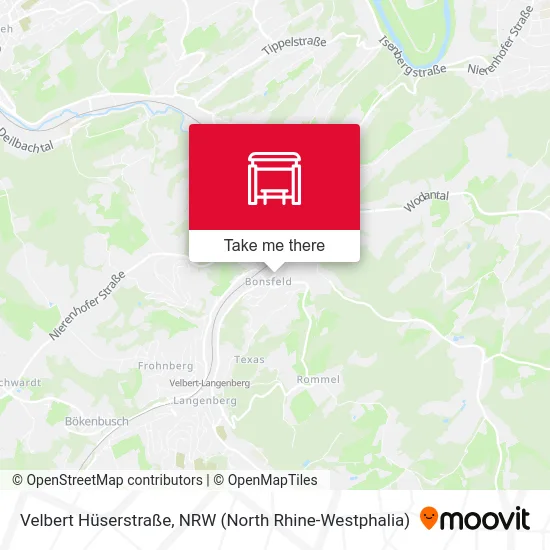 Velbert Hüserstraße map