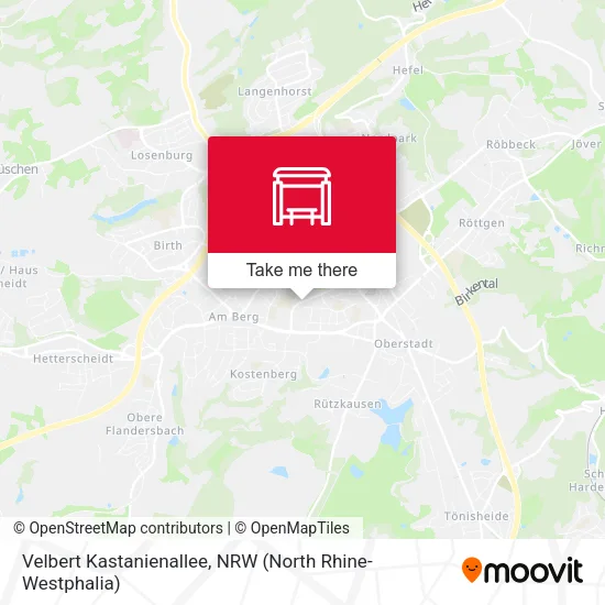 Карта Velbert Kastanienallee