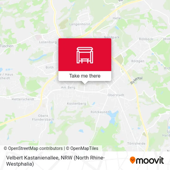 Карта Velbert Kastanienallee
