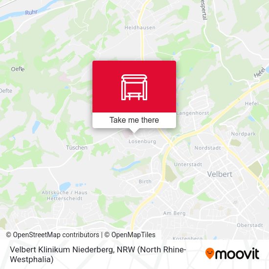 Velbert Klinikum Niederberg map