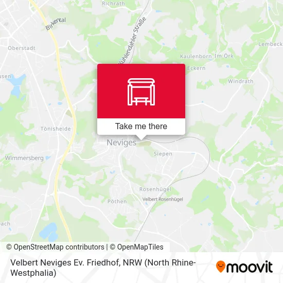 Карта Velbert Neviges Ev. Friedhof