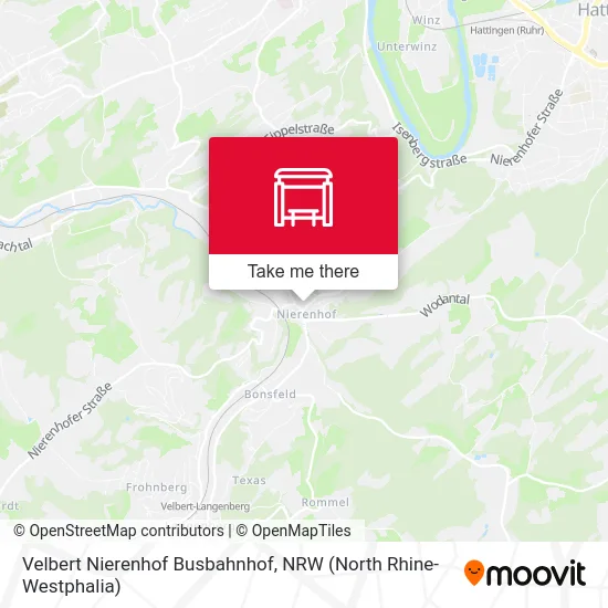 Карта Velbert Nierenhof Busbahnhof