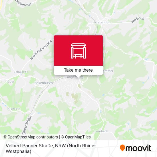 Карта Velbert Panner Straße