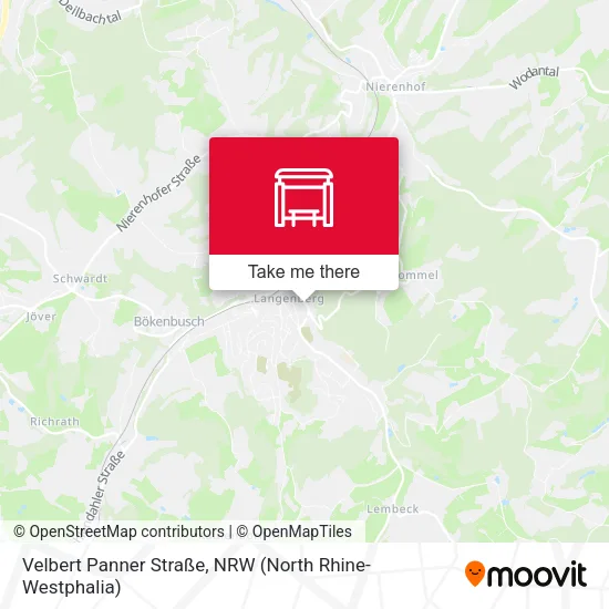 Карта Velbert Panner Straße
