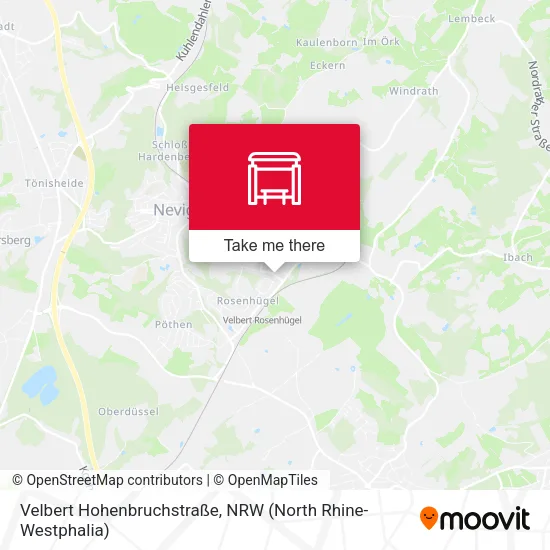 Карта Velbert Hohenbruchstraße