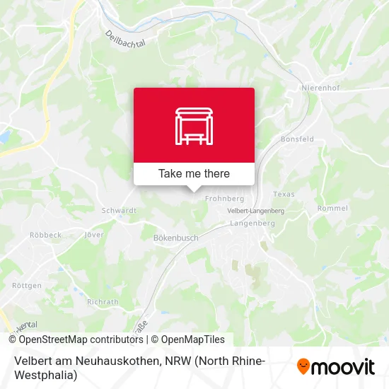 Карта Velbert am Neuhauskothen