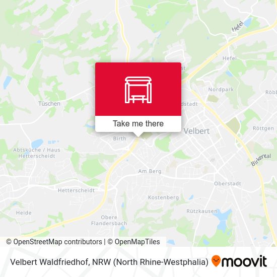 Velbert Waldfriedhof map