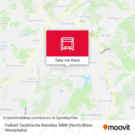 Карта Velbert Technische Betriebe