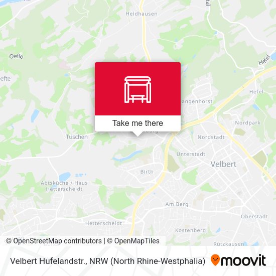 Карта Velbert Hufelandstr.