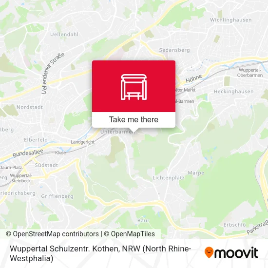 Карта Wuppertal Schulzentr. Kothen