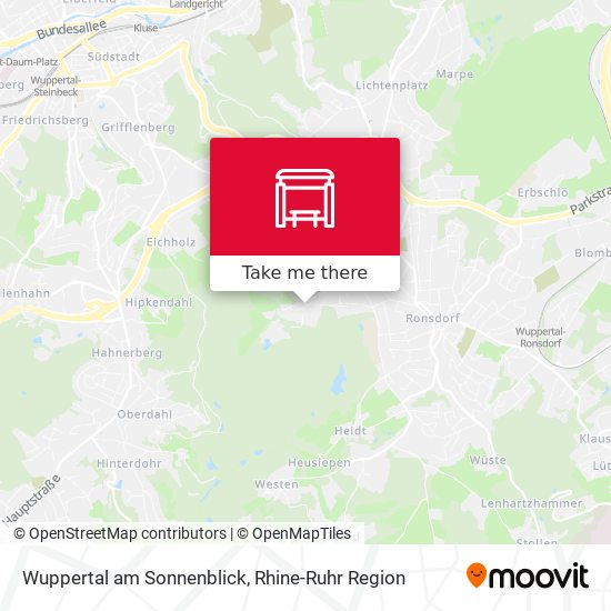 Wuppertal am Sonnenblick map