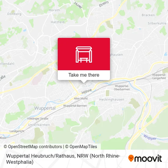 Wuppertal Heubruch/Rathaus map