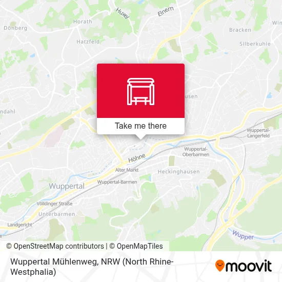 Wuppertal Mühlenweg map