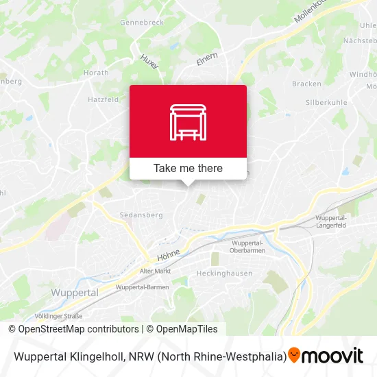 Wuppertal Klingelholl map