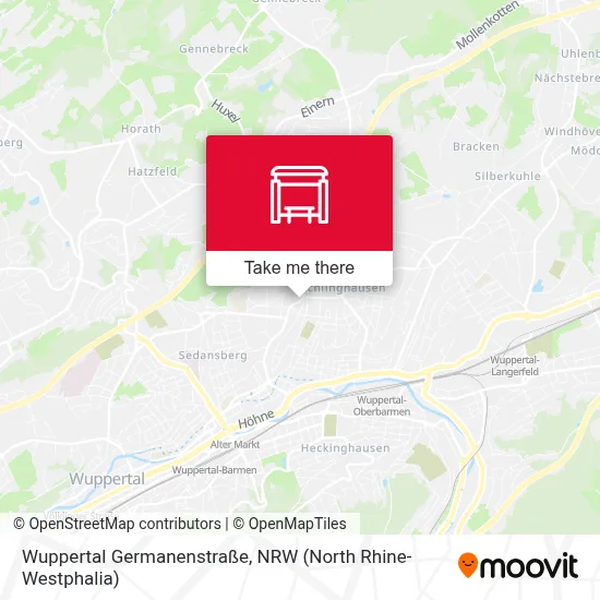 Wuppertal Germanenstraße map