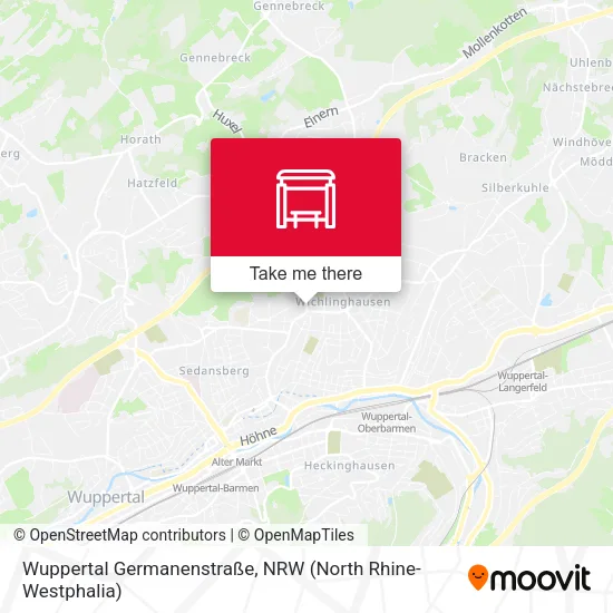 Wuppertal Germanenstraße map