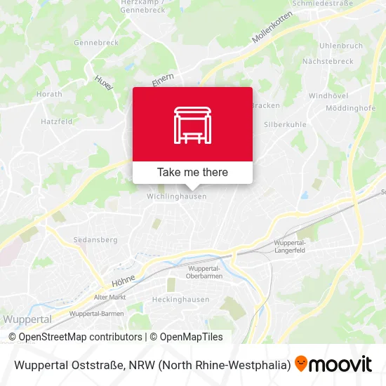 Wuppertal Oststraße map